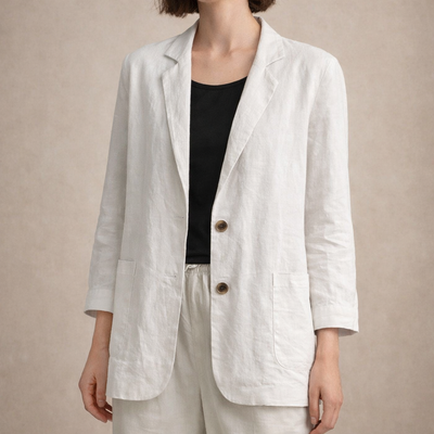 Polished Button Front Blazer