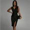 Chic Satin Mini Dress VNeck