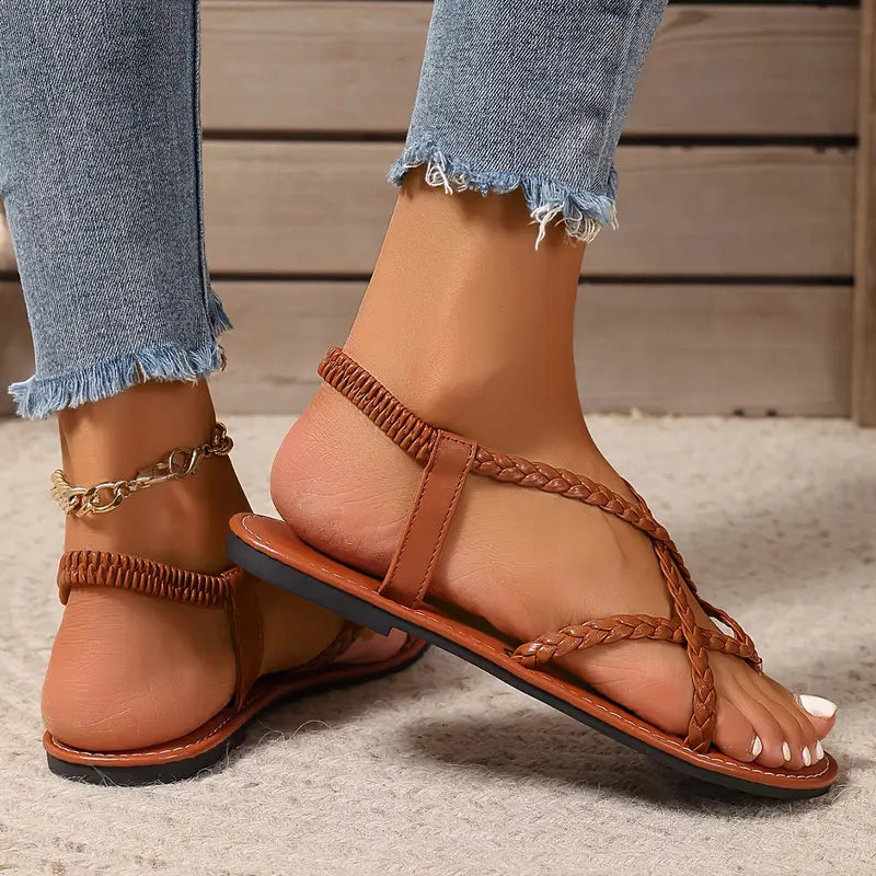 Braided Leather Sandals
