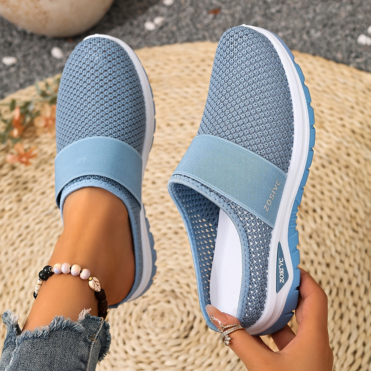 Breathable Strap Slip On Sneakers