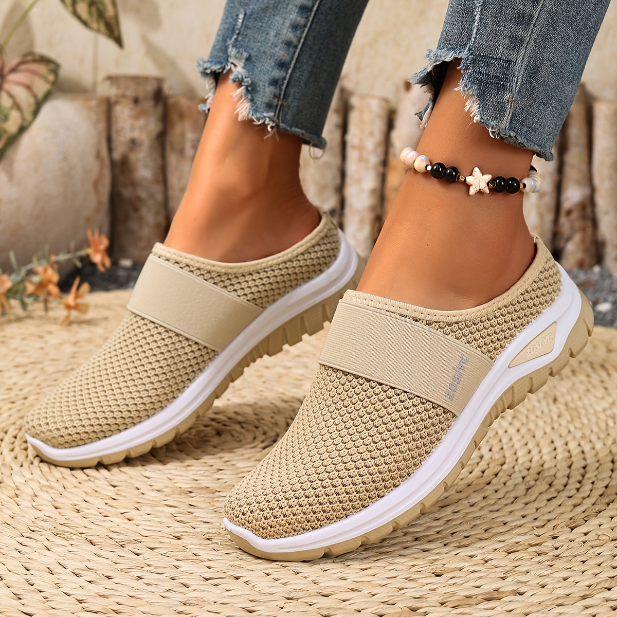 Breathable Strap Slip On Sneakers