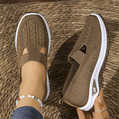 Breathable Knit Slip On Sneakers