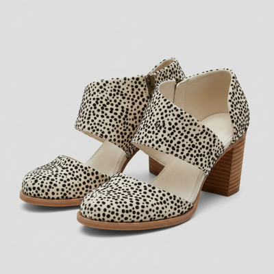Sleek Leather Wedge Heels