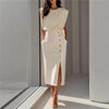 Chic Midi Dress Side Slit