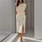 Chic Midi Dress Side Slit
