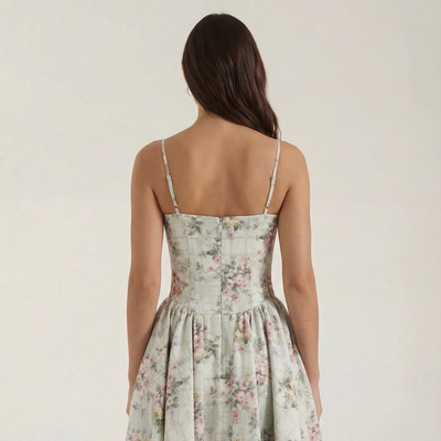 Romantic Dress with Sweetheart Neckline Detail